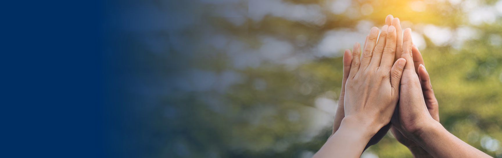 Hands High-fiving  showing community support