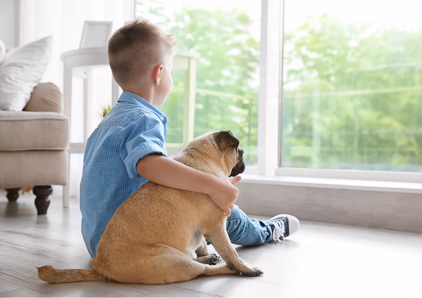 child and pet